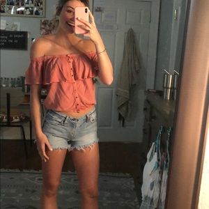 Red OTS top - free people